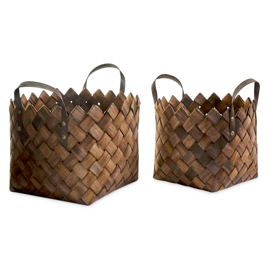 Gansu - ensemble de 2 paniers tressés