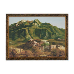 Ischia Island - impression avec cadre doré peint