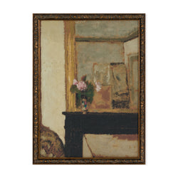Vase of Flower - print with hand-painted gold frame