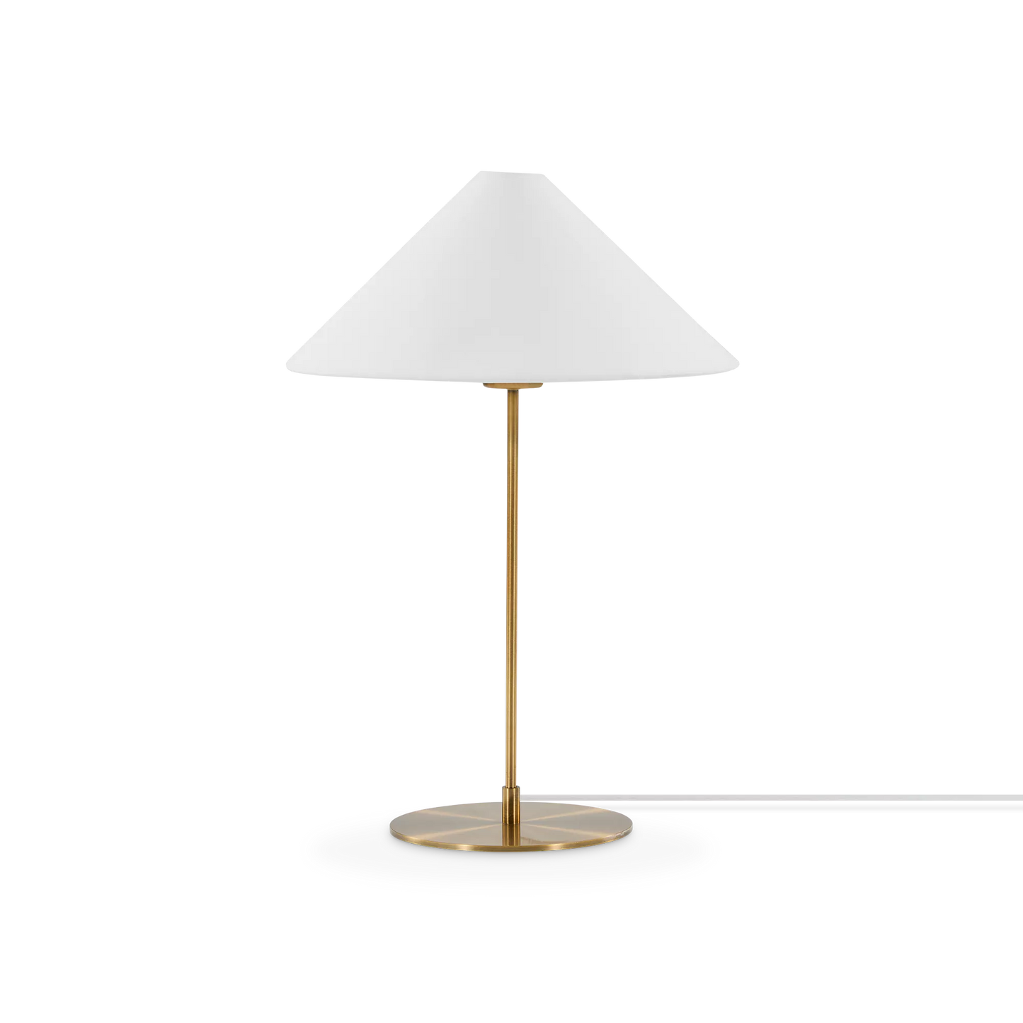 Reina - Brass Table Lamp with White Shade