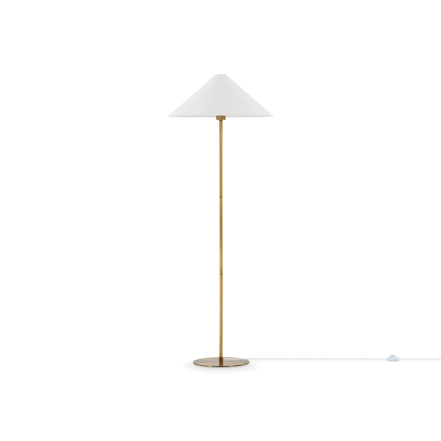 Reina - lampe sur pied en laiton avec abat-jour