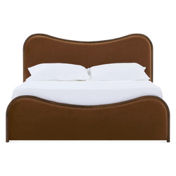 Oda - Lit Moderne en bois et tissu