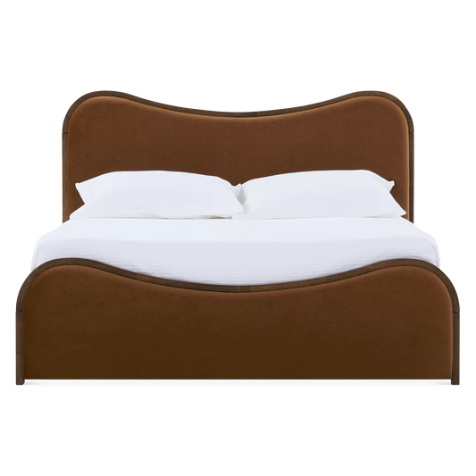 Oda - Lit Moderne en bois et tissu