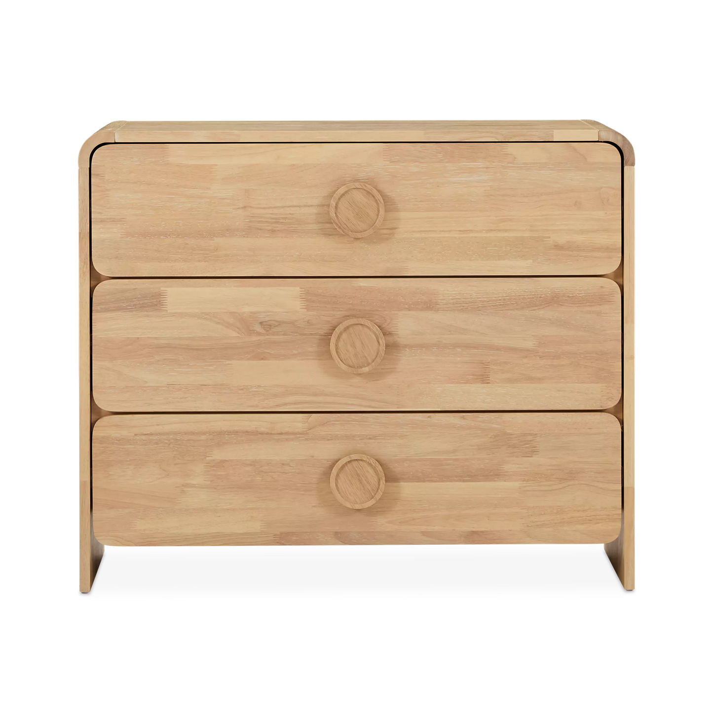 Noemi - 3-Drawer Walnut Wood Dresser