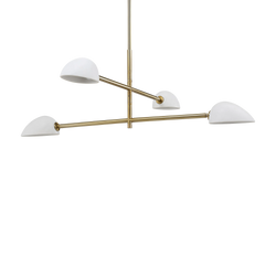 Tulla - plafonnier en fer fini champagne