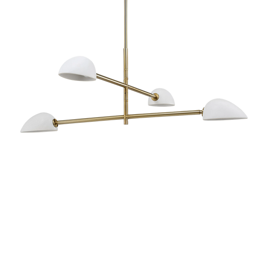 Tulla - plafonnier en fer fini champagne