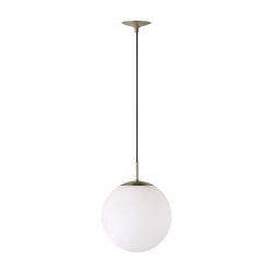 Koa - etched glass sphere ceiling light
