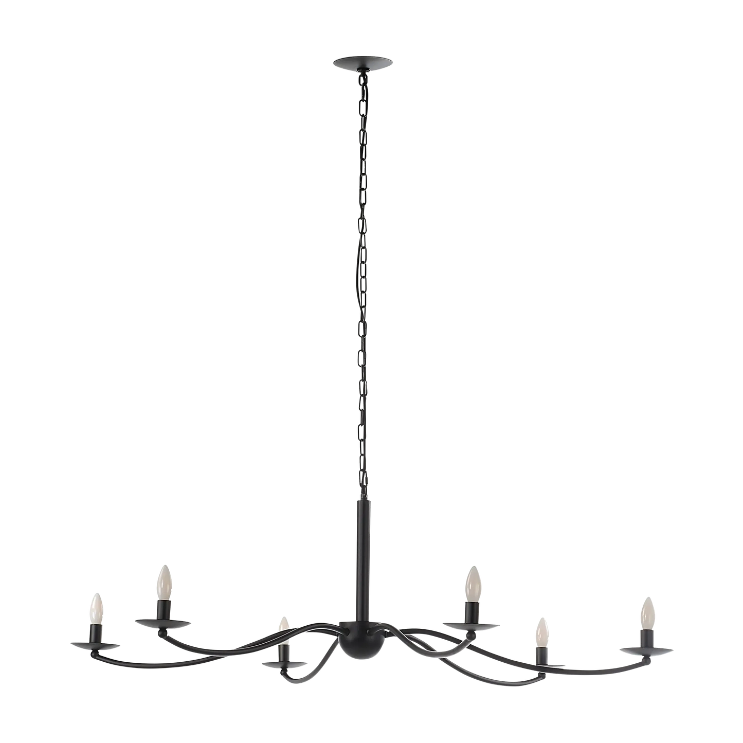 Landen - matte black iron ceiling light