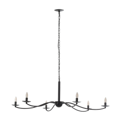 Landen - matte black iron ceiling light