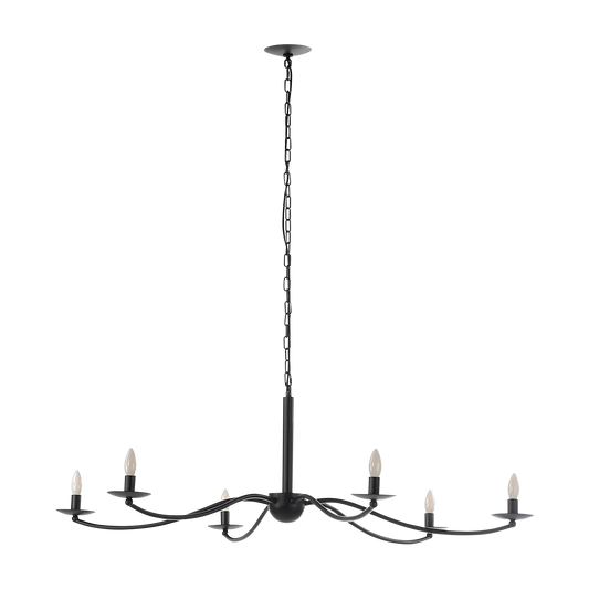 Landen - matte black iron ceiling light