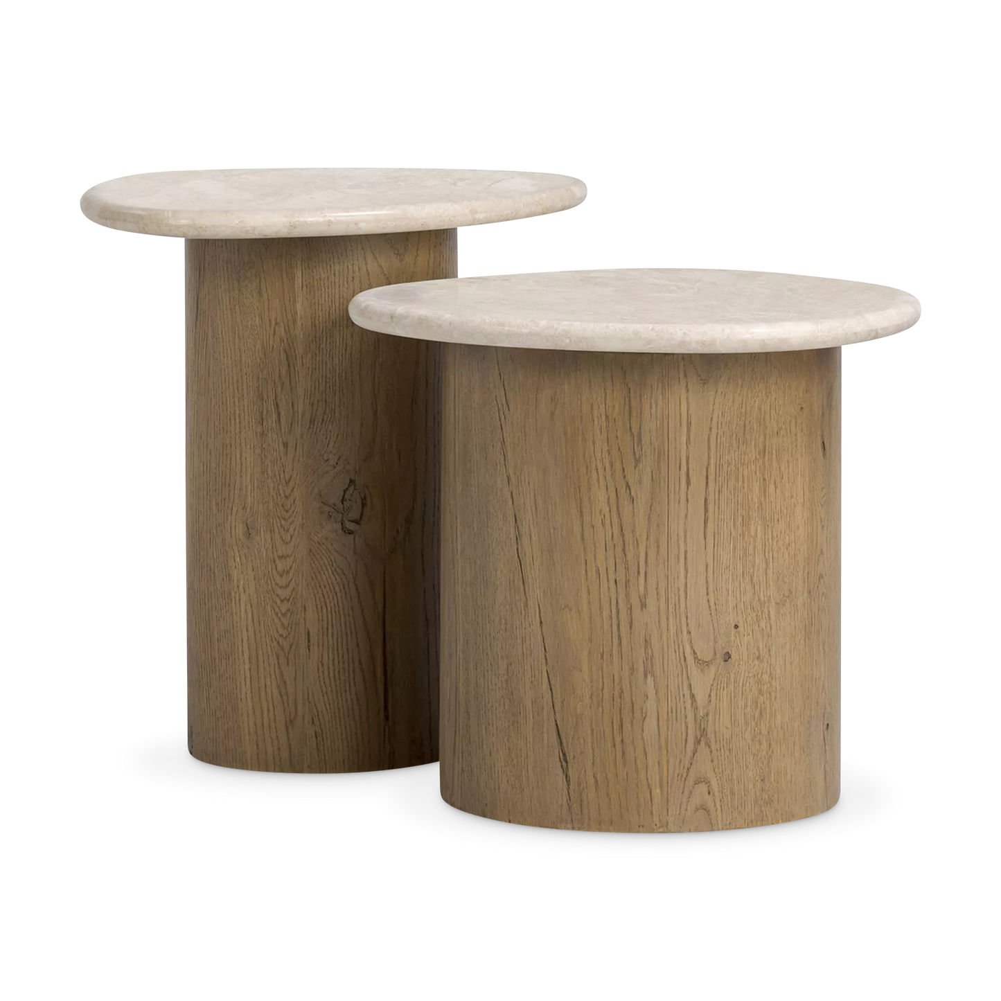 Kovo - Wood and Marble Nesting Table Set by Four Hands