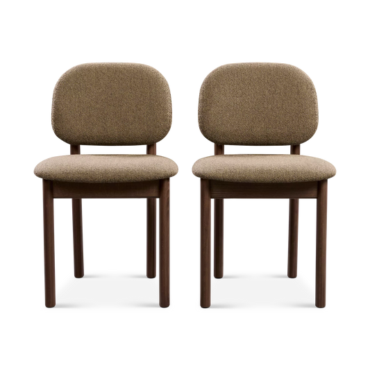 Elly - Chaises de salle à manger en noyer par Ligne Roset