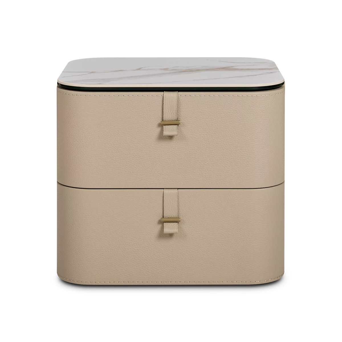 Gregory - Leather Nightstand by Gamma