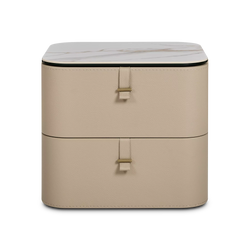 Gregory - Leather Nightstand by Gamma