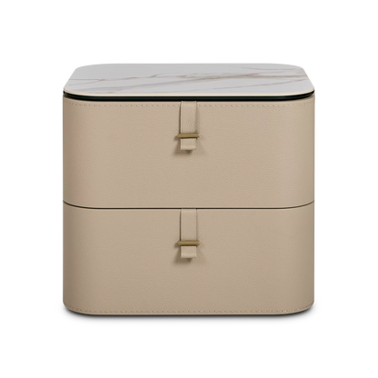 Gregory - Leather Nightstand by Gamma