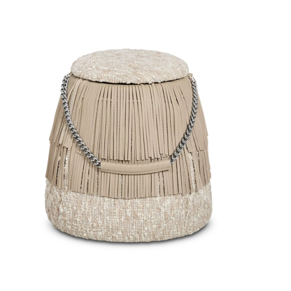 Freddle - Bouclé Fabric Ottoman by Gamma