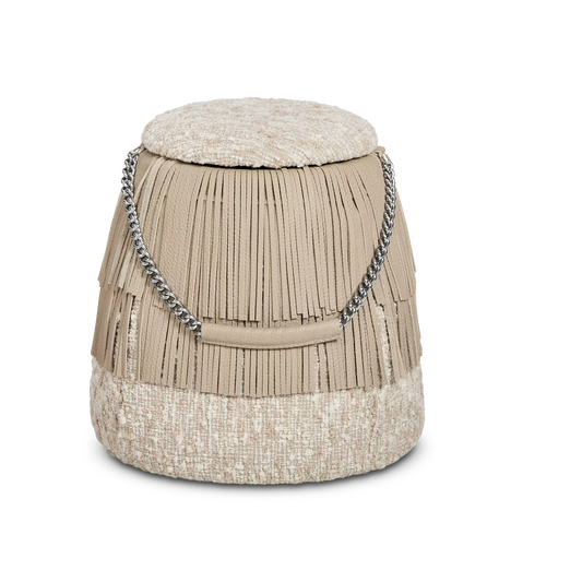 Freddle - Bouclé Fabric Ottoman by Gamma