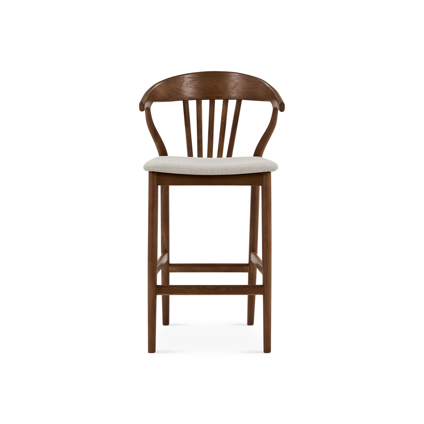 Nordic - Oak and Natural Fabric Stool