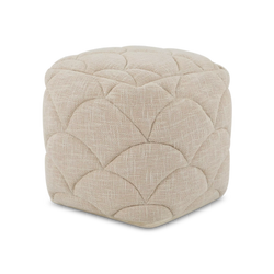 Tuscaro - pouf cubique en coton texturé