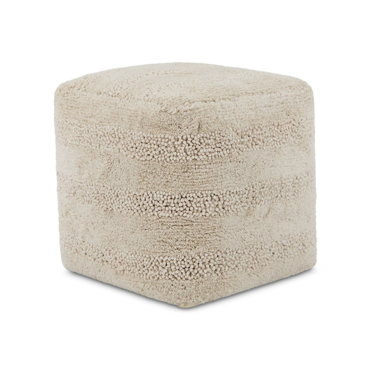 Dambov - pouf cubique en coton texturé