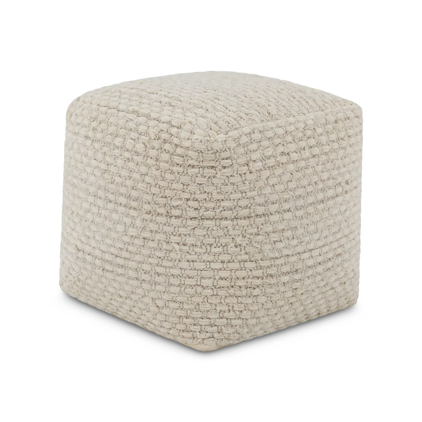 Banya - Textured Cream Cotton Pouf