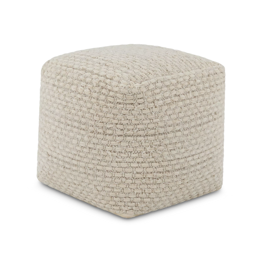 Banya - Textured Cream Cotton Pouf