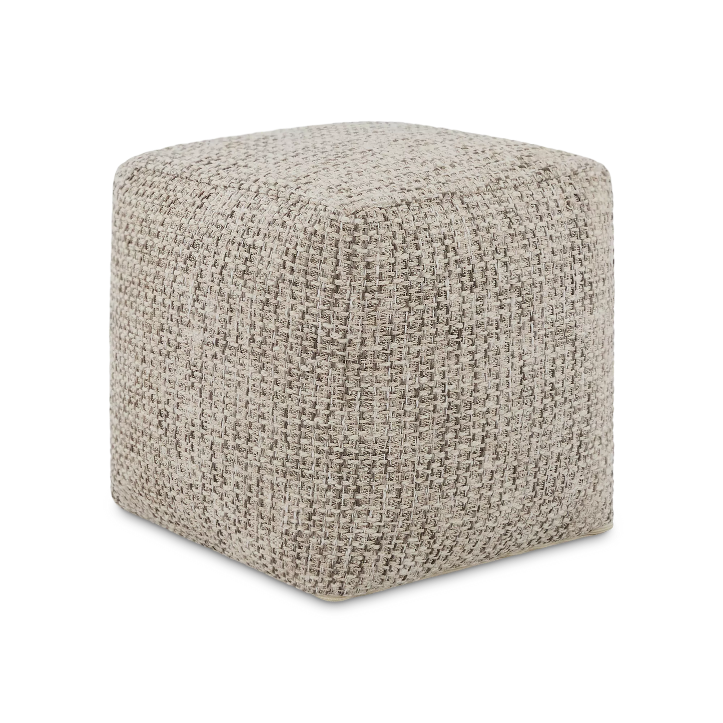 Elkader - pouf texturé en coton à gros tissage