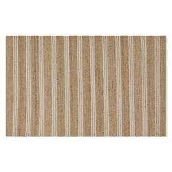 Daiton - tapis rayé en coton et jute
