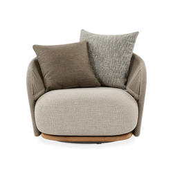 Muscade - Fauteuil pivotant extérieur en teck