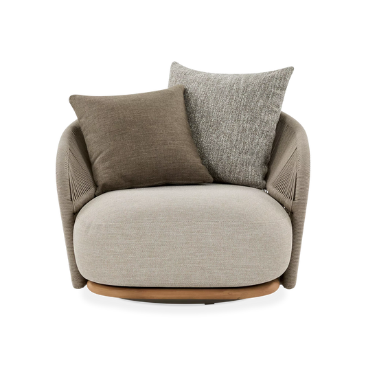 Muscade - Fauteuil pivotant extérieur en teck