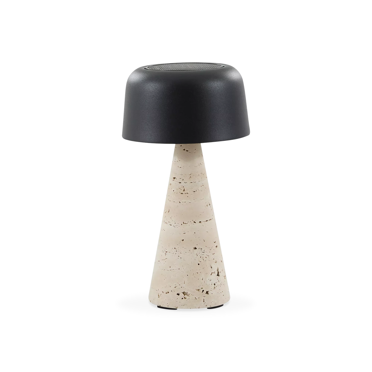 Shitake - Lampe de table extérieure en travertin