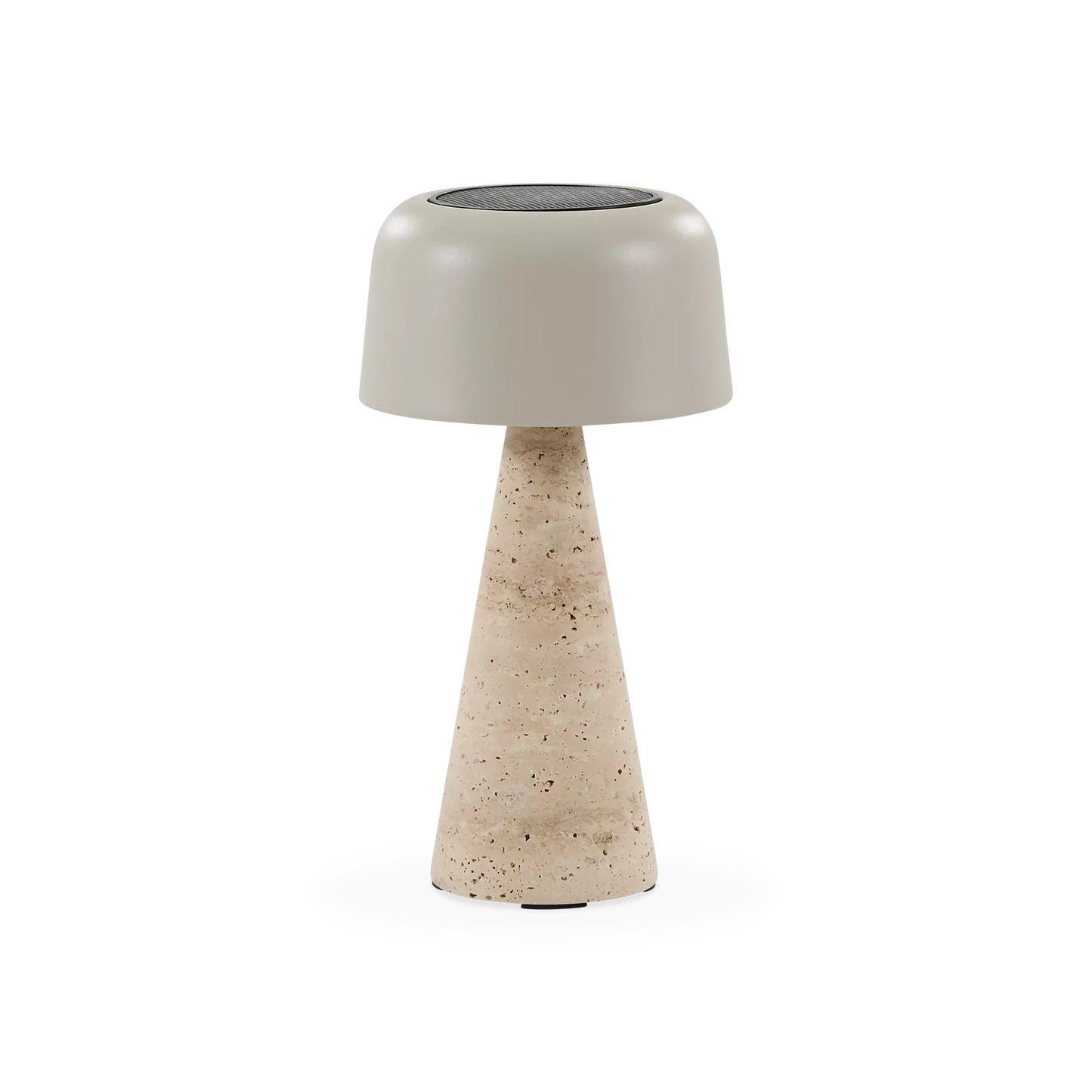 Shitake - Lampe de table extérieure en travertin