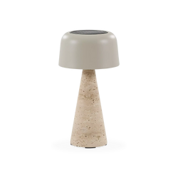 Shitake - Lampe de table extérieure en travertin