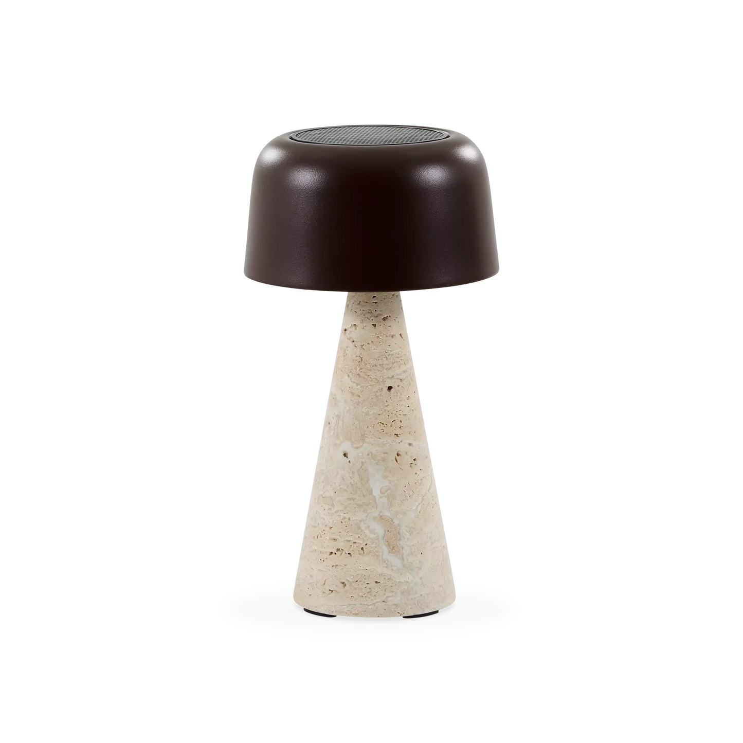 Shitake - Lampe de table extérieure en travertin
