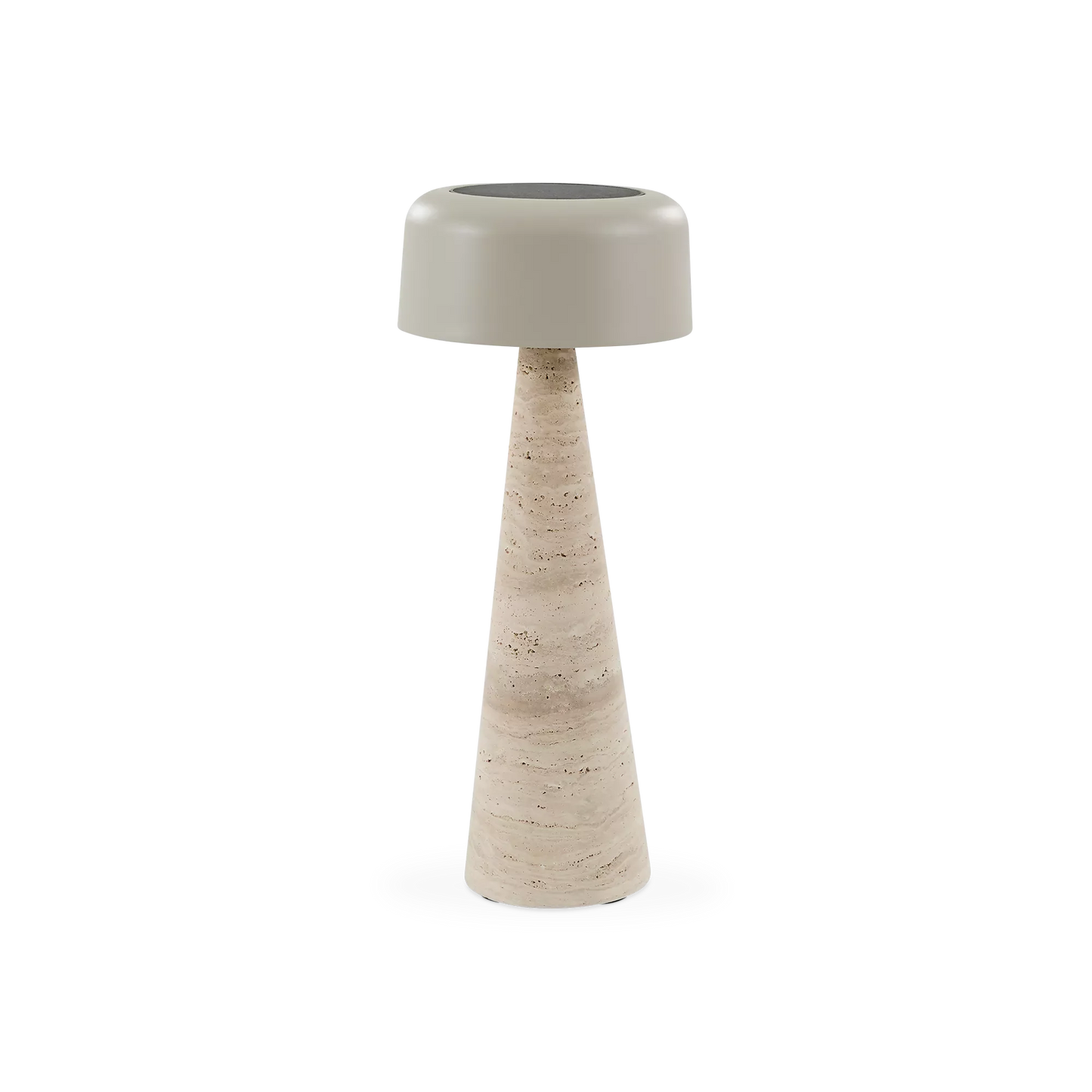 Shitake - Lampe de table extérieure en travertin