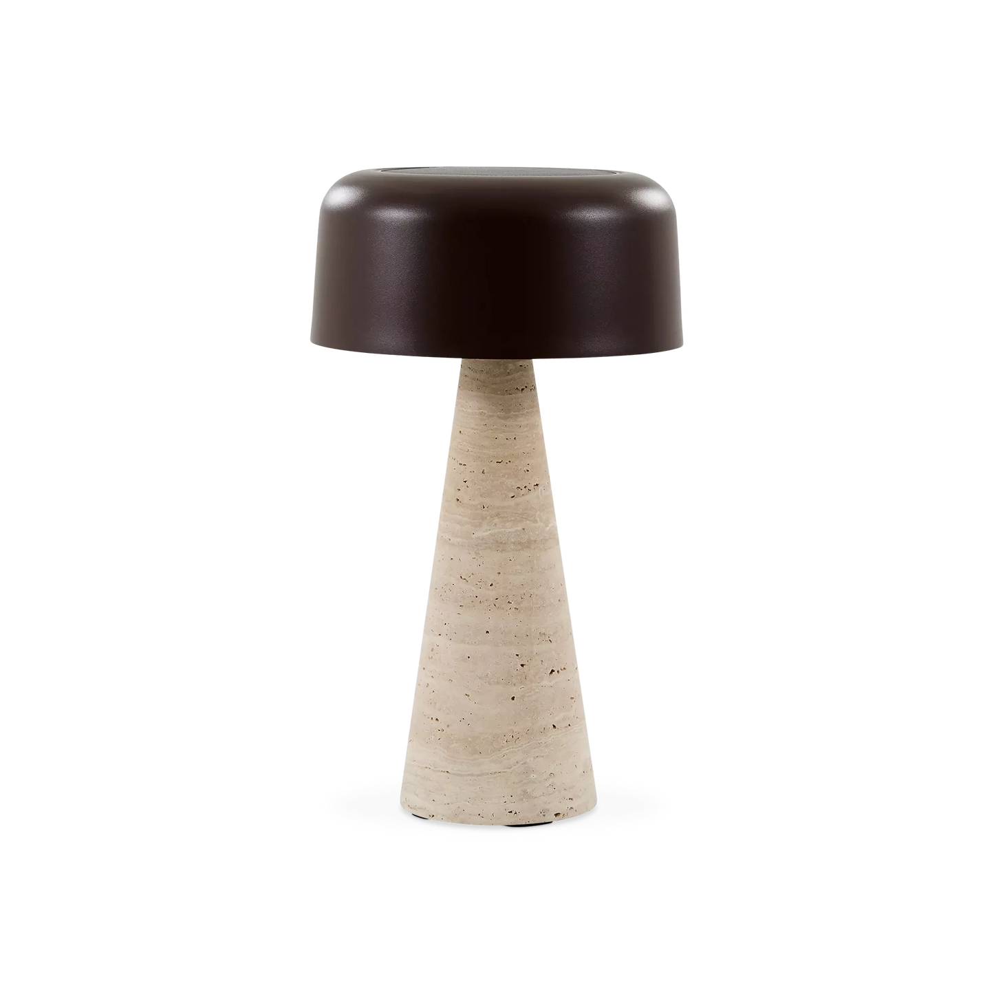 Shitake - Lampe de table extérieure en travertin