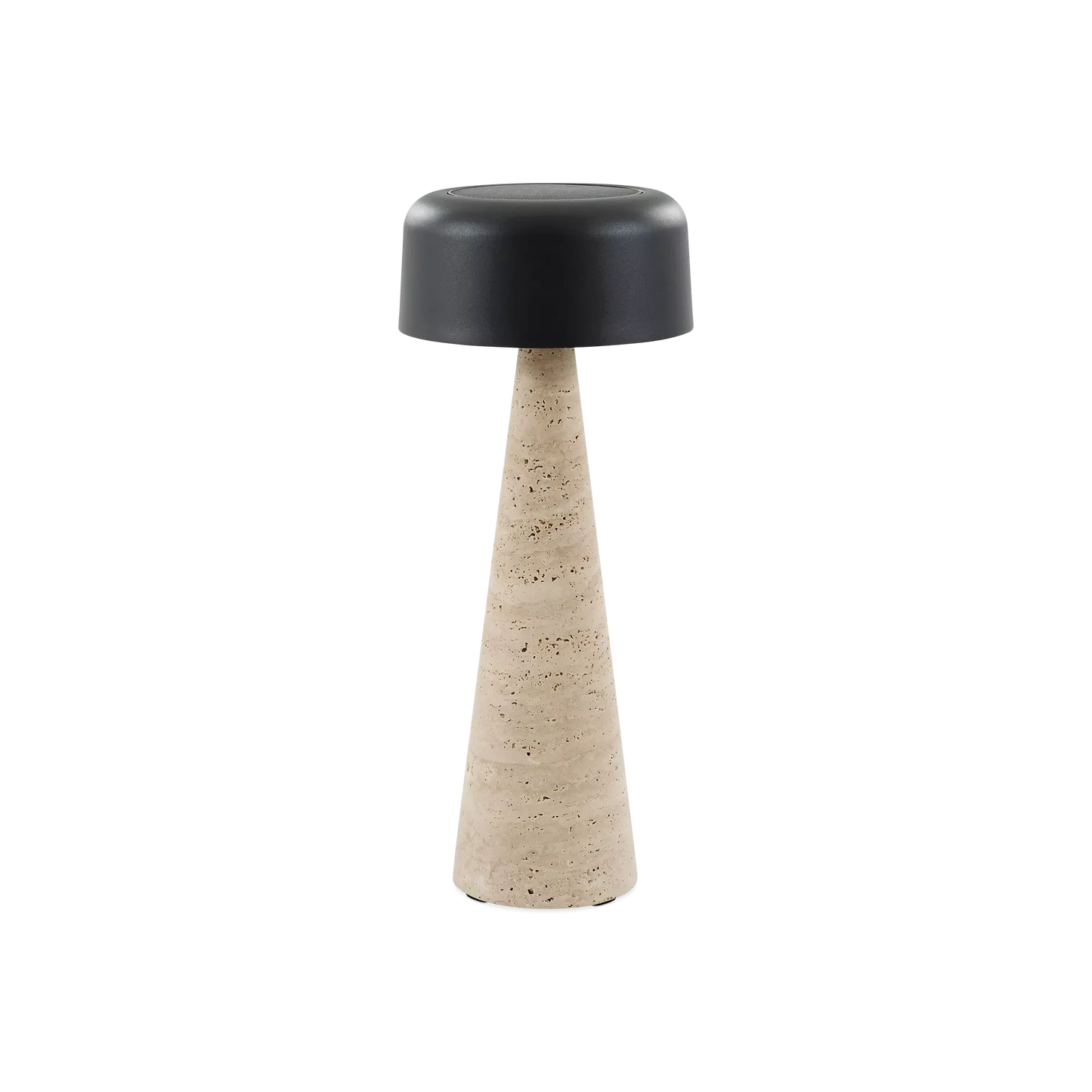 Shitake - Lampe de table extérieure en travertin