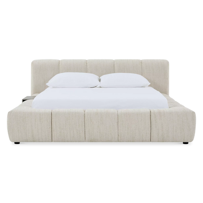 Fiona Bed - Bouclé Fabric Upholstered Bed