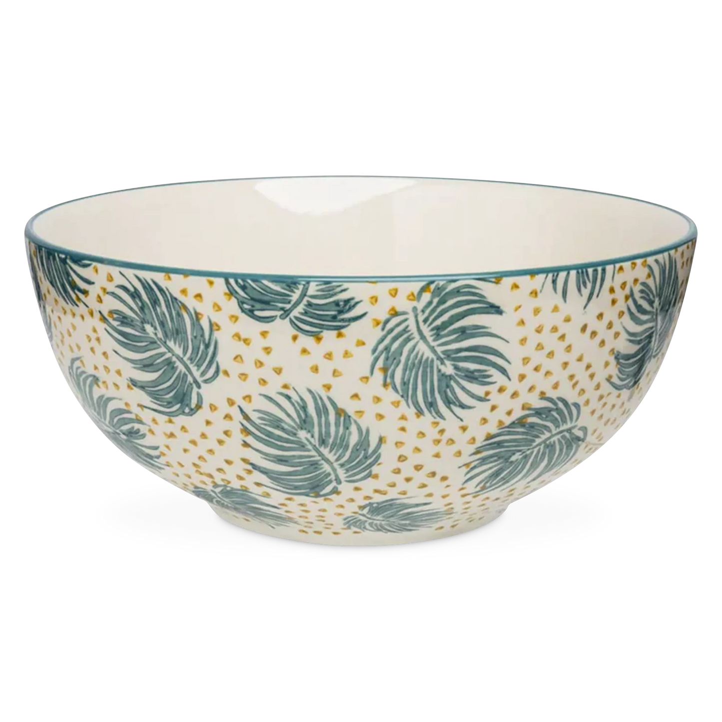 Boho Chic - salad bowl with stamped pattern