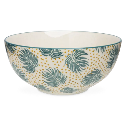 Boho Chic - salad bowl with stamped pattern