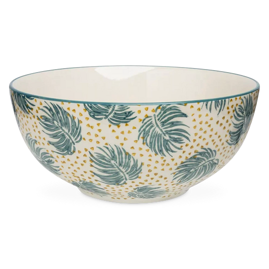 Boho Chic - salad bowl with stamped pattern