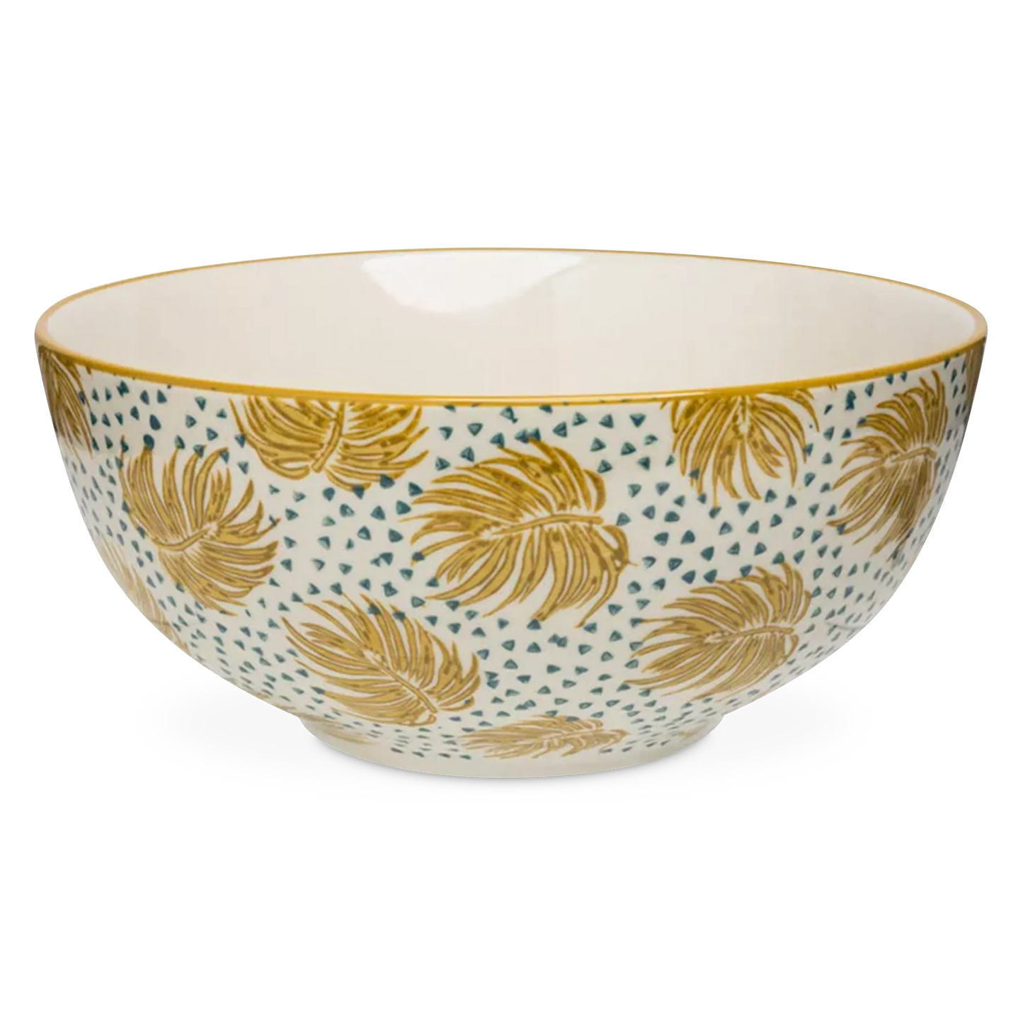 Boho Chic - salad bowl with stamped pattern