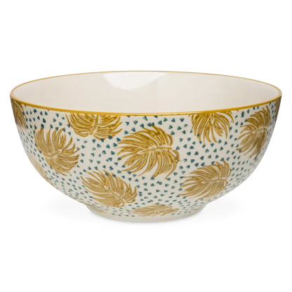 Boho Chic - salad bowl with stamped pattern