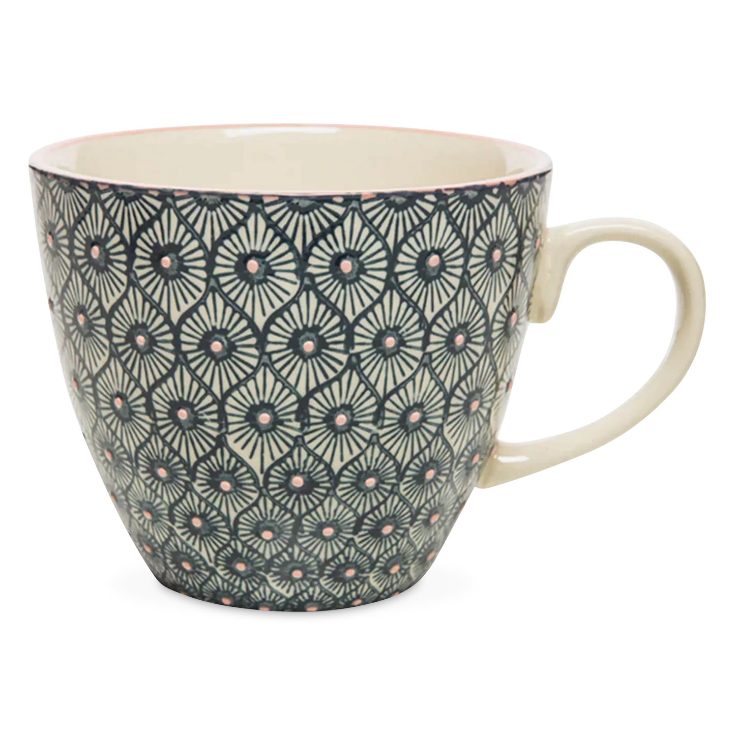 Mix - ceramic latte cup with colorful patterns