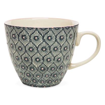 Mix - ceramic latte cup with colorful patterns
