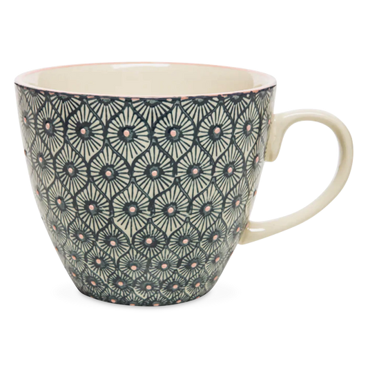 Mix - ceramic latte cup with colorful patterns