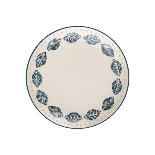 Mix - blue stoneware dessert or salad plate