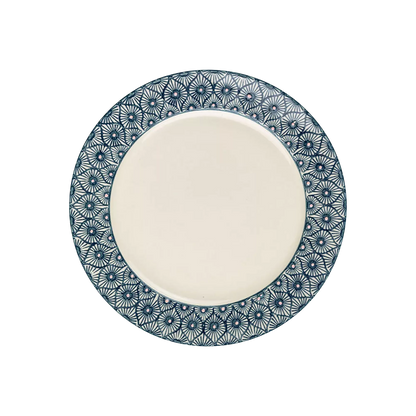 Mix - blue stoneware dinner plate