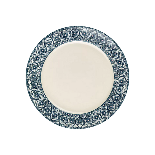 Mix - blue stoneware dinner plate