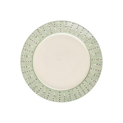Mix - green stoneware dinner plate
